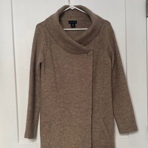 Adrienne Vittadini Cowl Neck Sweater in Tan